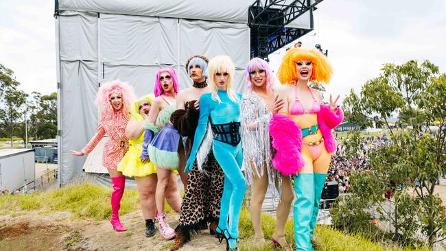 Poof Doof. Wine Machine 2023 in the Huon Valley at Home Hill Winery. Picture: Patrick Stevenson