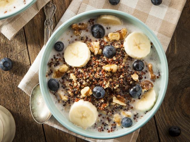 TASTE MATT PRESTON MARCH 3: Organic Breakfast Quinoa with Nuts Milk and Berries