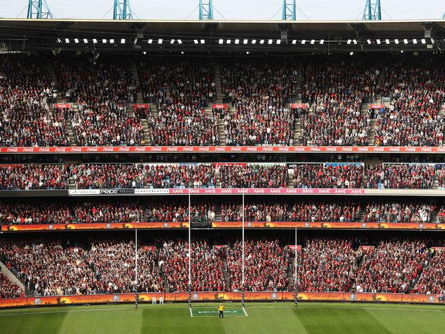 A packed MCG for the 2024 Anzac Day match. Picture: Mark Stewart