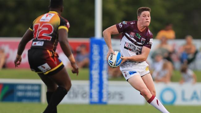 Josh Rogers (Burleigh Bears) Photo: (SP) SMPIMAGES.COM / Newscorp - Action from the Queensland Rugby League (QRL) Round 8 Intrust Super Cup clash between the Burleigh Bears v PNG Hunters played at Pizzey Park, Miami.