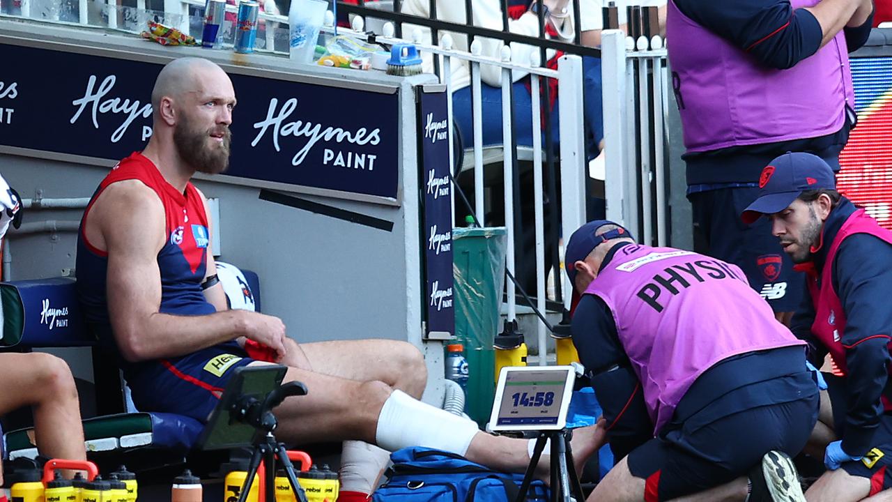 ‘It’s pretty sore’: Dees skipper in doubt for Bombers blockbuster as injury strikes