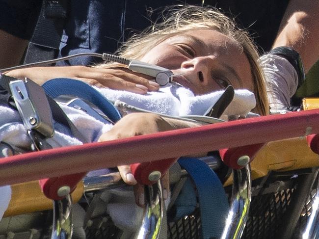 Ex Cairns to the C MAIL  - 1.07.2020FGitzroy Shark VictimtPICS BRIAN CASSEY - Fitzroy Island Shark Atack victim arrives Cairns HospitalPIc by Brian  Cassey