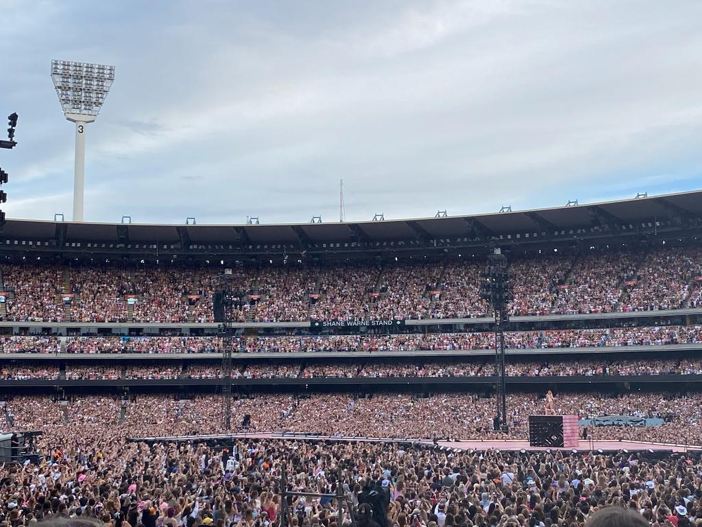 The MCG has been packed to capacity for Taylor Swift’s three Eras tour shows. Picture: Mariko Nissen