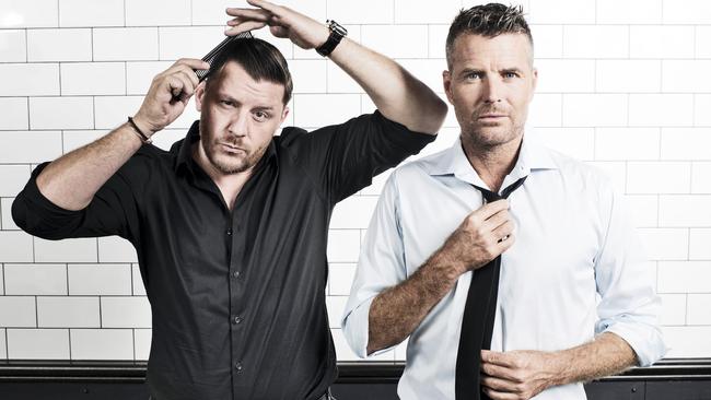 Pete Evans with fellow My Kitchen Rules judge Manu Feildel. Picture: Darren Leigh Roberts