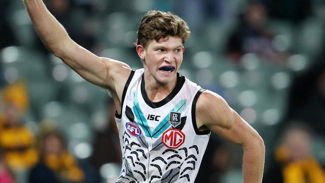 Mitch Georgiades has made a big impression for premiership contender Port Adelaide.