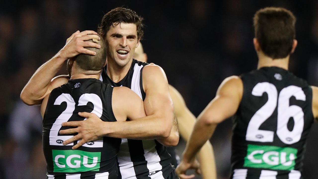 Matthew Lloyd has declared Collingwood’s midfield is the “best ever”. Photo: Michael Willson/AFL Media/Getty Images.