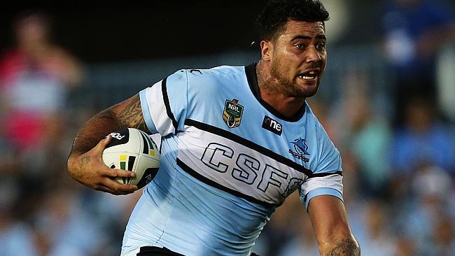 Andrew Fifita in action for Cronulla Sharks.