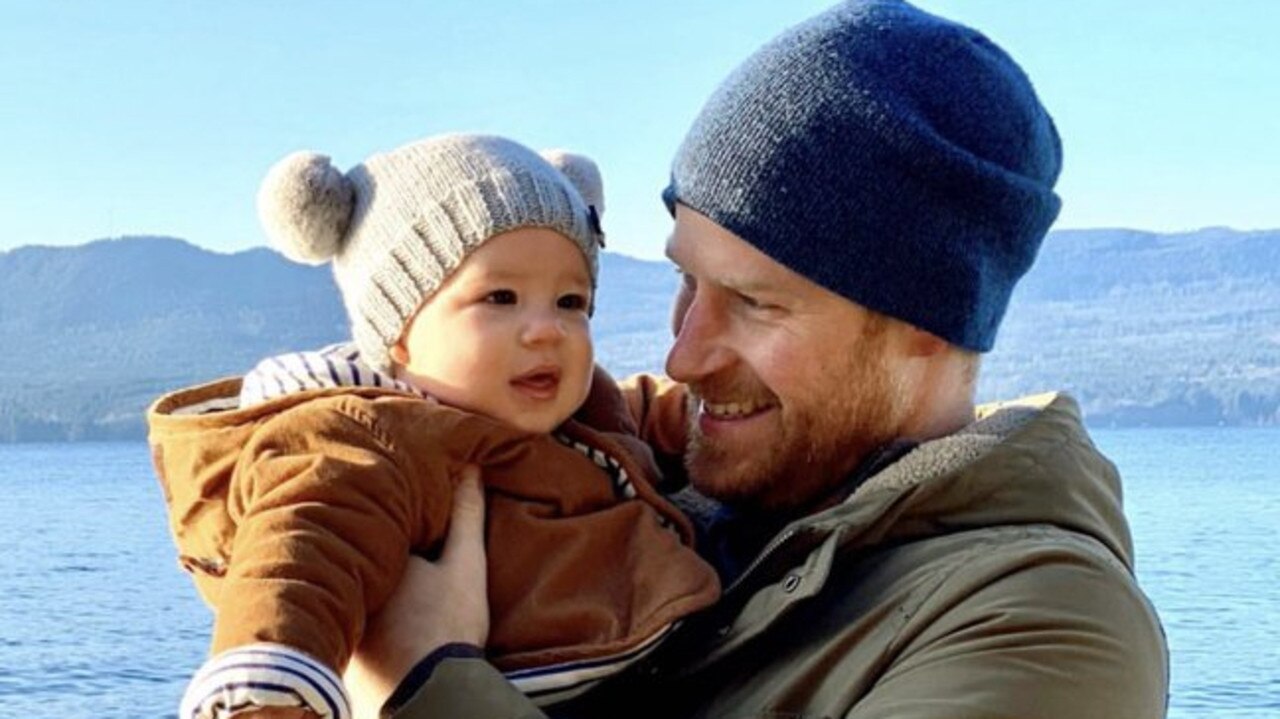 A picture shared by the couple of Prince Harry and Archie on their Canadian vacation. Picture: Sussex Royal