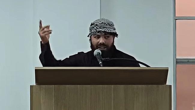 Brother Ismail delivers the sermon previously subject to police investigations on October 27. Picture: YouTube