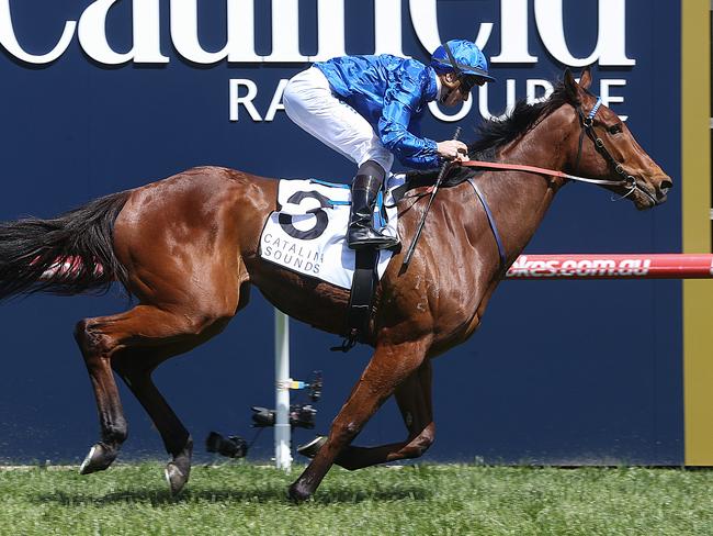 Star of the show: Winx with jockey Hugh Bowman. Picture: Ian Currie