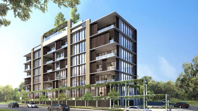 Toowoomba's FKG Group has lodged plans to build a new seven-storey apartment tower along Kitchener Street, overlooking Mothers Memorial. Designs by Feather and Lawry.