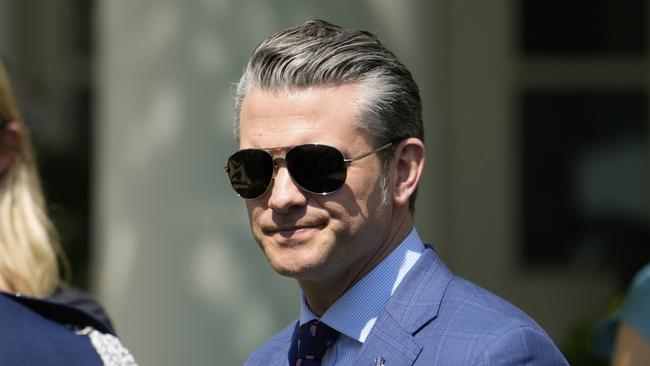 Defence Secretary Pete Hegseth arrives for a National Day of Prayer event in the White House’s Rose Garden on May 1. Picture: Alex Brandon/AP Photo