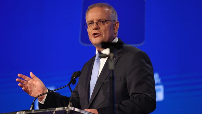 Scott Morrison speaks in Brisbane