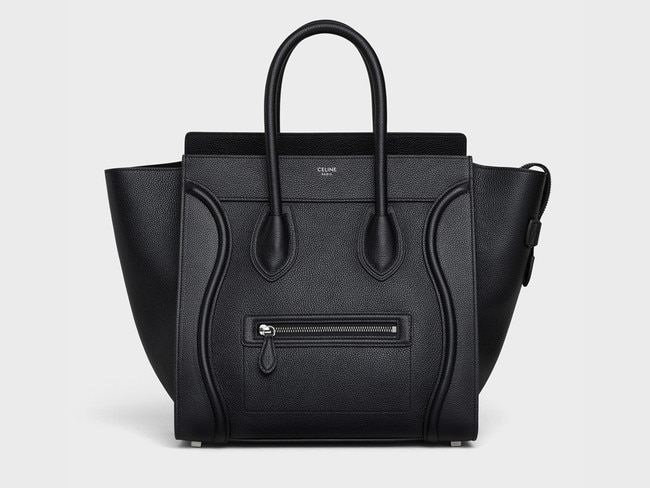 Celine Mini Luggage Handbag in Drummed Calfskin, $4050, celine.com