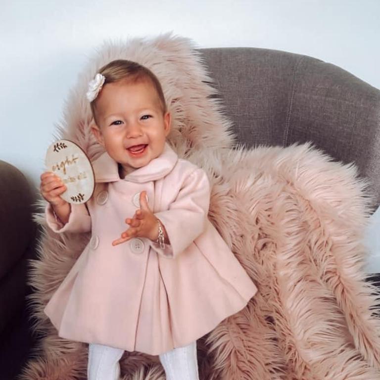 Sophia Grace, 8 months old. Breanna Rippon said: "Our little rainbow baby has brought so much love, happiness and joy".