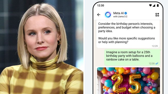 As the tech is rolled out, you will be able to make the AI assistant sound like celebrities including Kristen Bell. Picture: Getty/Supplied