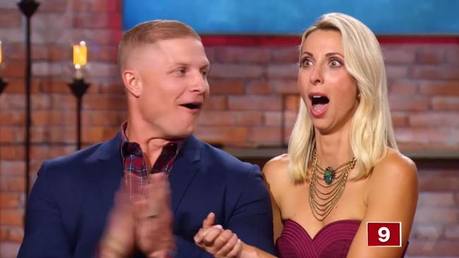 Aaron and Daniella Winter were in shock when they realised they had won. Picture: Supplied / Seven