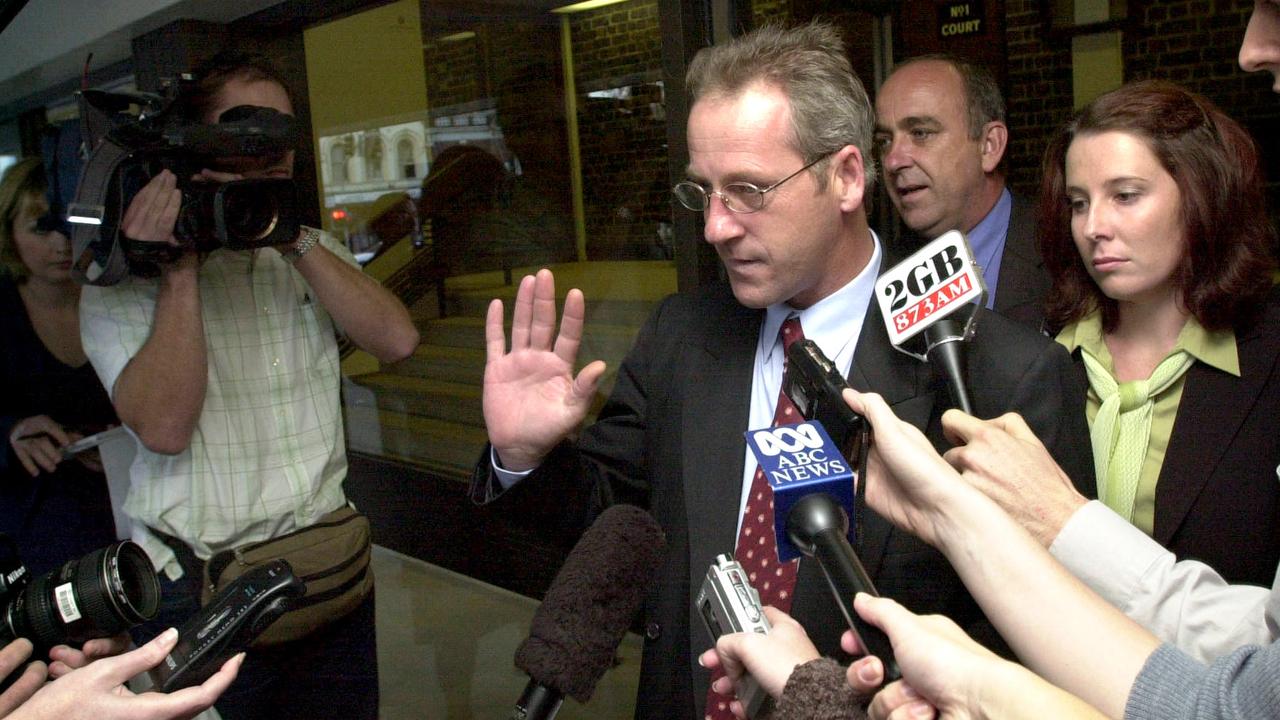 Craig Folbigg leaves the Supreme Court in Sydney in 2003 after a trial jury found his estranged wife Kathleen guilty. Picture: Craig Greenhill.