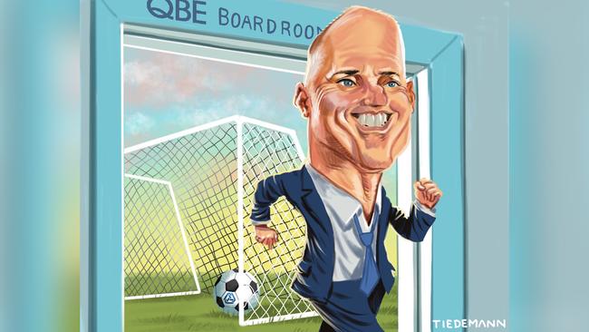 QBE chief Pat Regan Cartoon: John Tiedemann