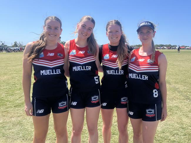 Gold Coast Titans All Schools Touch 2024. Pictured: Imogen Harris, Ava Shield, Belle Taylor and Savanah Day