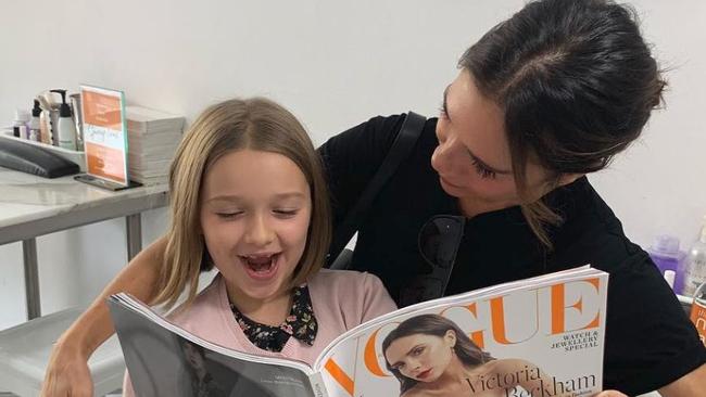 Victoria Beckham and daughter Harper enjoyed a “girls day”. Picture: Victoria Beckham/Instagram