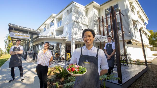 Chef Joo Kim and the Honeysuckle restaurant team at Elevate on Buderim.