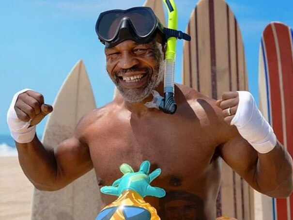 Mike Tyson is preparing to fight a shark