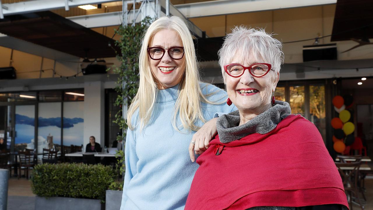 Claire Parviz and mother Glenys Lowthian outside their new restaurant Ronnie’s Clubhouse in Middle Park. Picture: Josh Woning