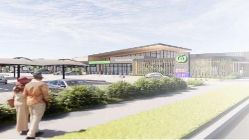 An artist impression of the Woolworths supermarket in Marsden Park. Picture: Blacktown Council