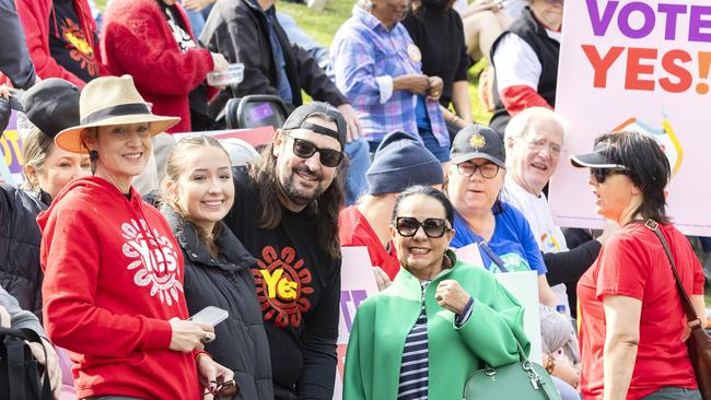 Ms Burney at the Yes23 Campaign and Come Together for Yes event in Brisbane. Picture: Richard Walker