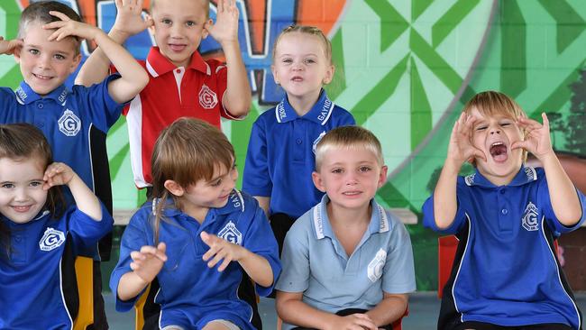 MY FIRST YEAR: Gayndah State School Preps funny faces. Picture: Patrick Woods.