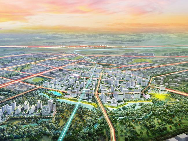 A render of Aerotropolis could look like. Picture: Supplied