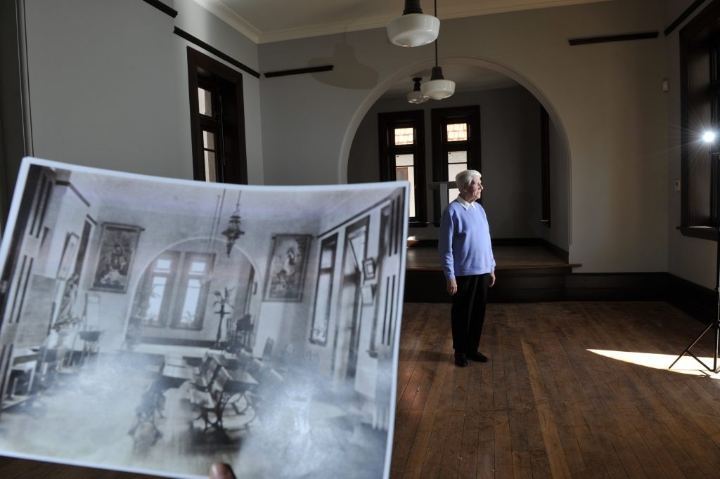 Sister Margaret Mary remembers her time spent at the Presentation House in Lismore after recent refurbishments to upgrade and modernise the building were finalised on Thursday. Picture: Marc Stapelberg