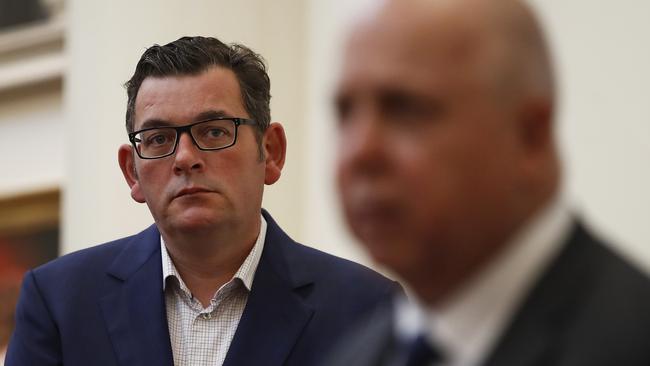 Victorian Premier Daniel Andrews and Treasurer Tim Pallas. Picture: Getty Images