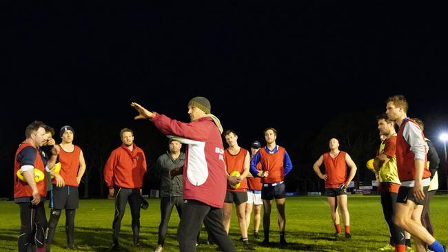 Cavendish footballers prepare for the South West League grand final. Picture: Karla Northcott