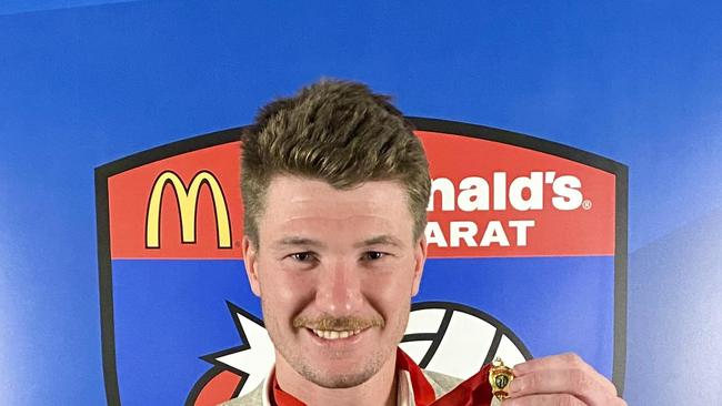 Matt Johnston won his first Henderson Medal on Monday. Picture: East Point Football Netball Club.