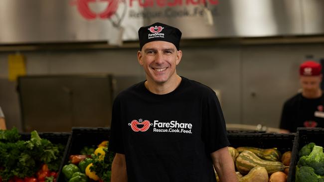 FareShare chief executive officer Marcus Godinho has been working hard to help those in need.