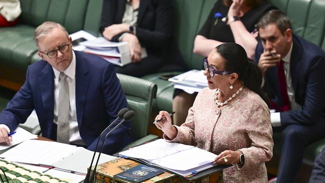 Minister for Indigenous Australians Linda Burney during Question Time at Parliament House in Canberra. Picture: NCA NewsWire / Martin Ollman