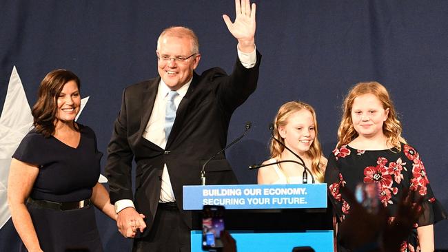 From me and Jenny and our family to yours, have a happy new year Australia. Picture: Saeed Khan/AFP