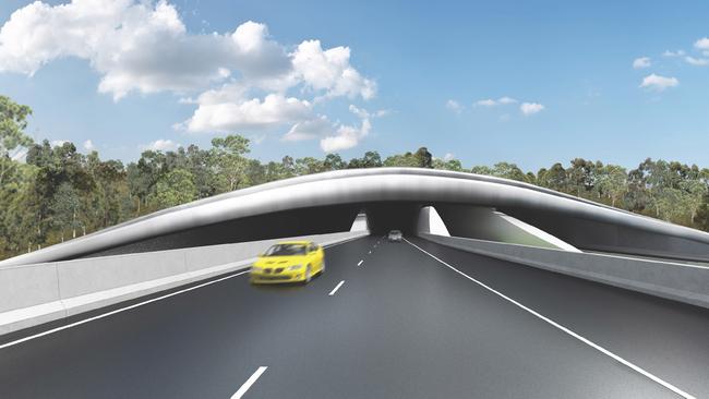 An artist’s impression of the Western Portal on the previous State Government’s plans for East West Link.