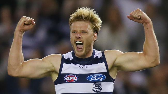 George Horlin-Smith helped the Cats escape against North Melbourne. Picture: Getty Images