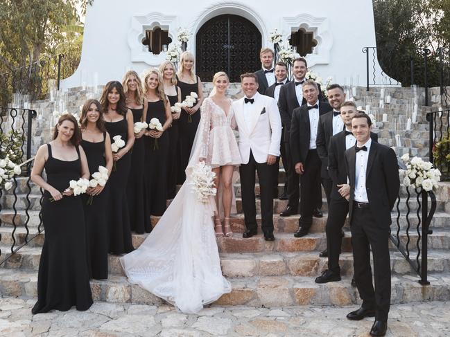 Karl Stefanovic and Jasmine Yarbrough on their wedding day.