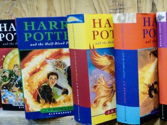 Harry Potter books at the Pop Up Bookshop in Adelaide