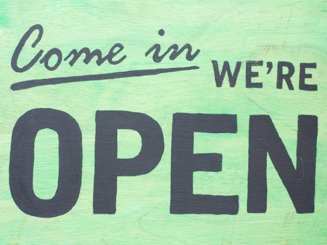 Generic photo of open for business sign, new shop, welcome, we're open, coming soon, announce stock image