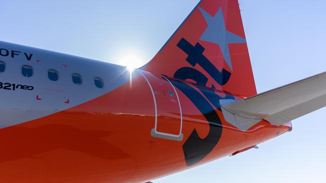 Jetstar has taken delivery of a new Airbus A321neo LR in Melbourne.