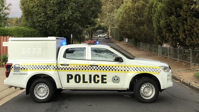 An armed siege is unfolding in one of Adelaide’s most affluent suburbs as part of an investigation into a house break-in. Picture: SHASHI BALTUTIS