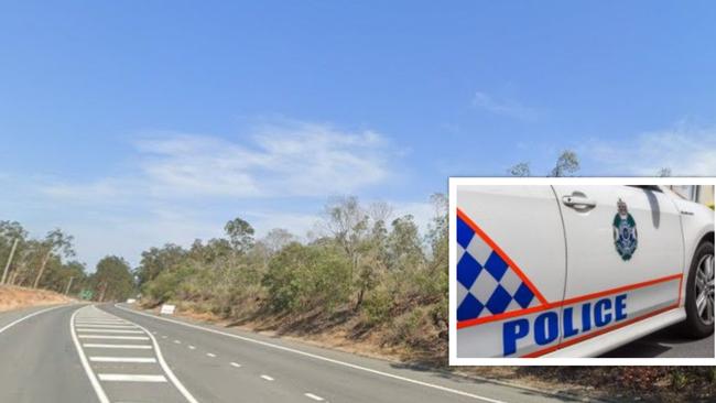 Police are controlling traffic on the Brisbane Valley Hwy, Coominya, after a large amount of grain fell from the back of a truck.