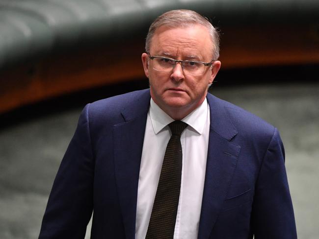 Anthony Albanese during Question Time in the House of Representatives at Parliament House in Canberra on Tuesday. Picture: AAP