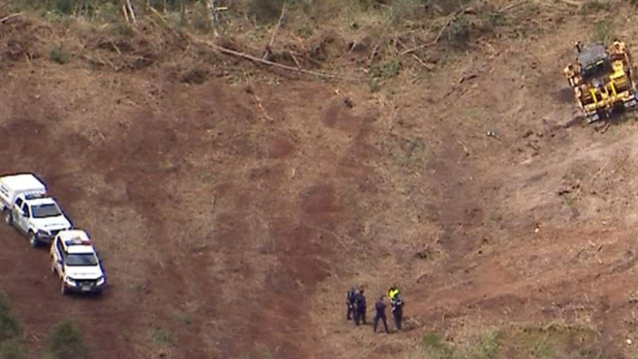 A man died after he was crushed by a bulldozer at a Powerlink construction site near the Tarong Power Station, at Nanango.