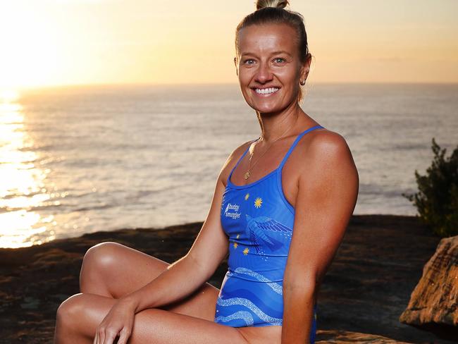 Embargoed: ON HOLD speak to the pic desk. The Daily telegraph 17.10.2024 Aussie cliff diver Rhiannan Iffland who is due to dive in Sydney on November 11th for the world title.  Pictured at Bronte Beach. Picture: Rohan Kelly